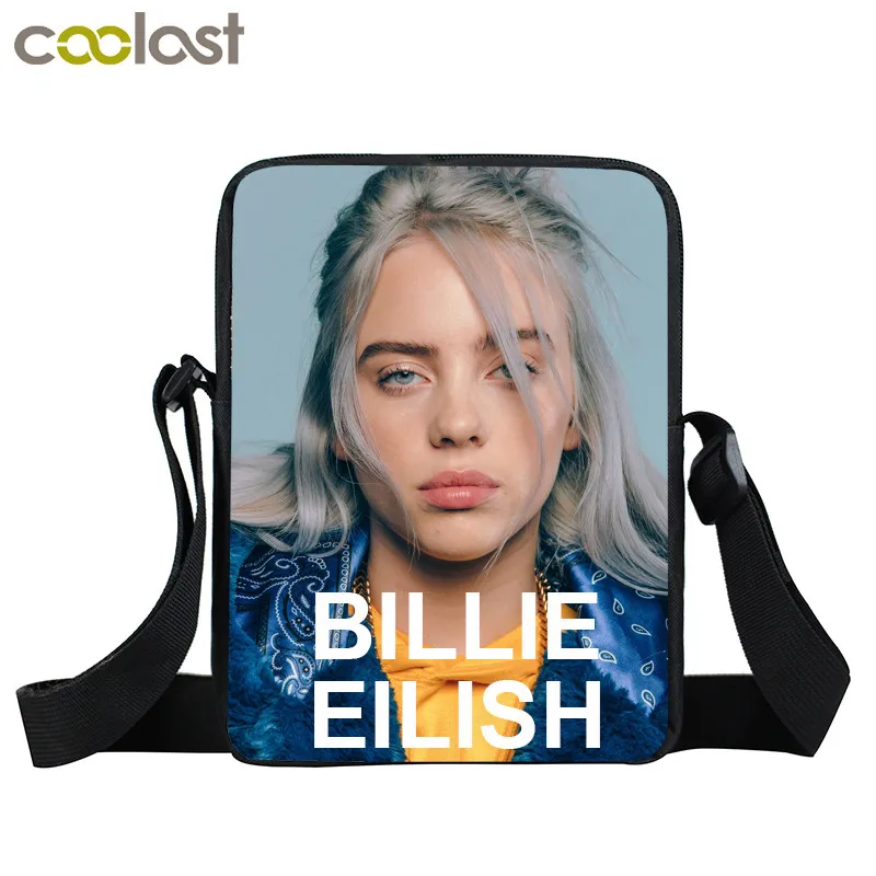 xkb em17 Billie Eilish мини-сумка-мессенджер в стиле хип-хоп сумки через плечо женские сумки для мальчиков и девочек сумки через плечо bookbag rapper модные сумки в подарок - Цвет: xkb em17