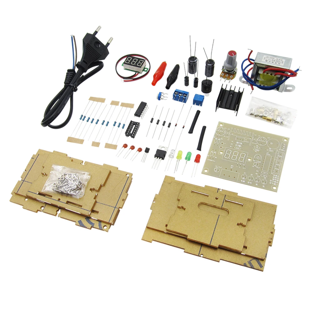 Diy электронные детали lm317 регулируемый регулятор напряжения комплект платы