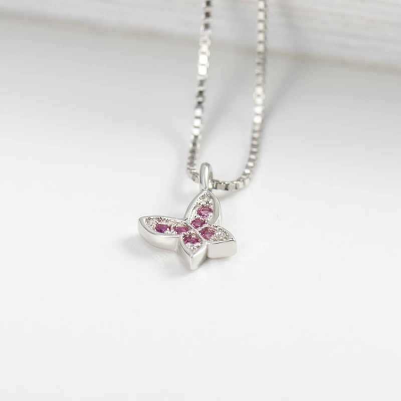 ZHUANGTAI Jewelry Настоящее стерлингового серебра 925 бабочки кулоны кубического