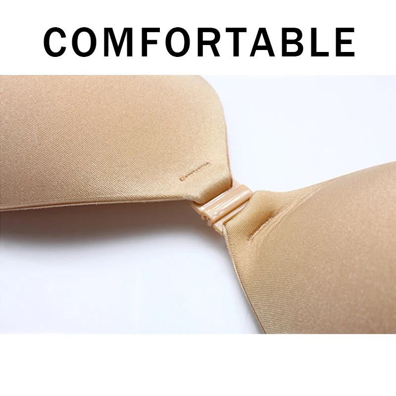 Бюстгальтер-невидимка пуш-ап бежевый черный бюстгальтер под свадебное платье |