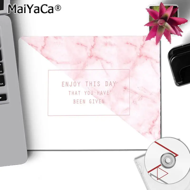 MaiYaCa горячая Распродажа Будьте счастливы яркими розовыми золотыми мраморными