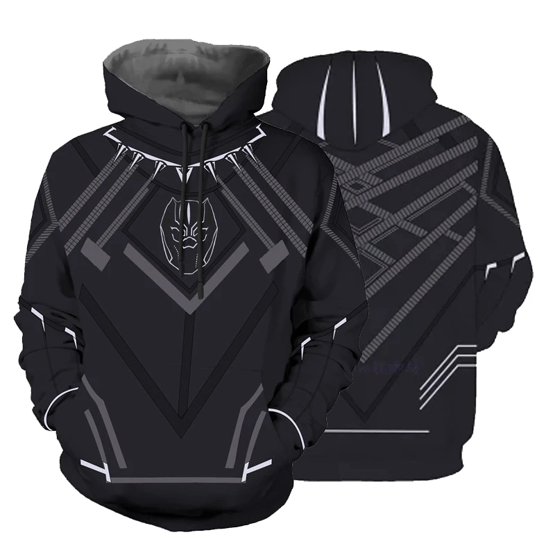 4 Мстители T'Challa Косплэй Костюм черной Пантеры с капюшоном и застежкой-молнией свитер с капюшоном куртка Косплэй Wakanda - Цвет: 4