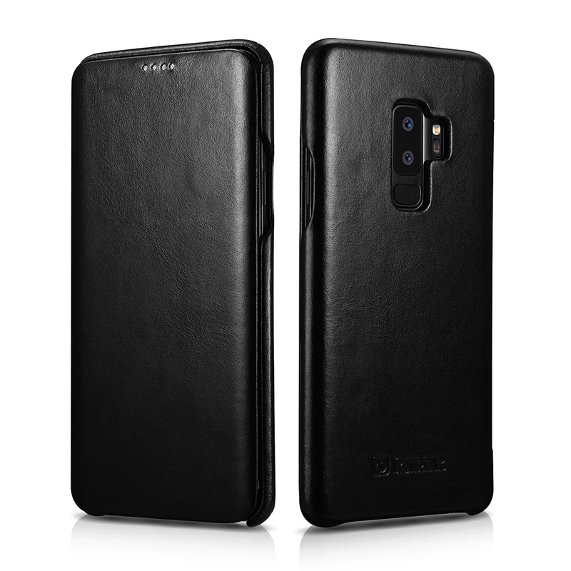 Оригинальный чехол ICARER из натуральной кожи с откидной крышкой для Samsung Galaxy S9/ S9 Plus