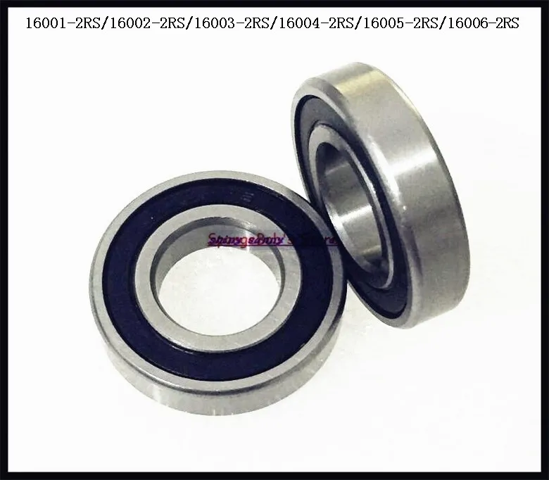 1-4 шт./лот 16001-2RS / 16002-2RS 16003-2RS 16004-2RS 16005-2RS 16006-2RS резиновый шариковый подшипник с