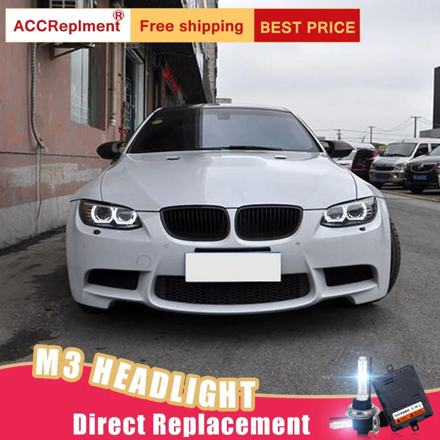 2 шт. светодиодный фары для BMW M3 E92 E93 2008 2013 Автомобильные ангельские глазки