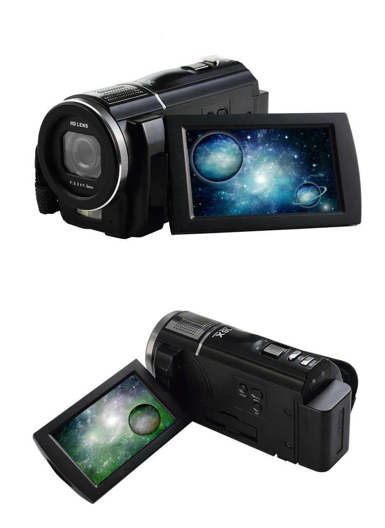 

High quality 24mp 1080p digital video camera HDV-F5 built-speaker DIS USB2.0/TV output 3.0" touch LCD display HDV mini camcorder