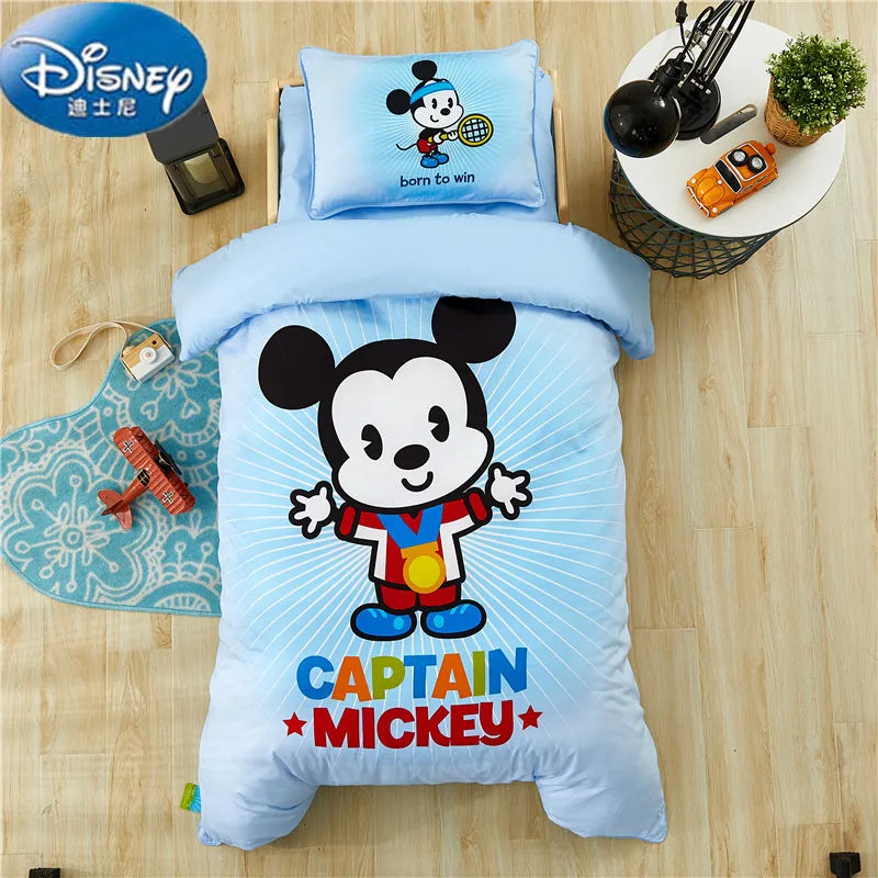 Disney Mickey Frozen Quilt Bedding Set Crib 6pcs set of Quilt Include Comforter Pillow Mattress Quilt Cover Bedsheet 60x120CM