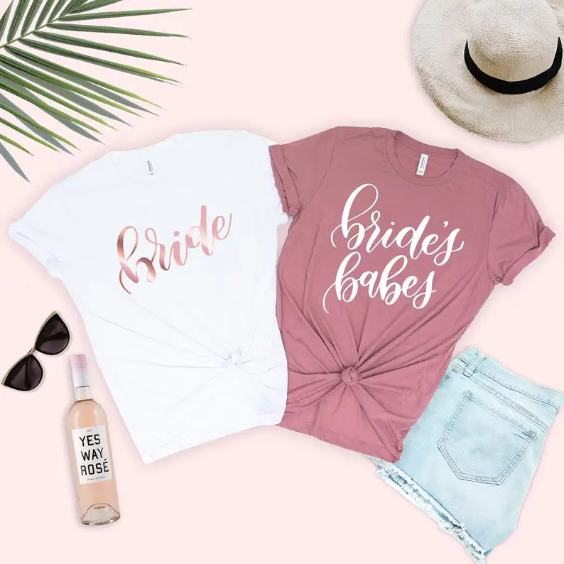 OKOUFEN футболка для девичвечерние невесты младенца чести Свадебная вечеринка