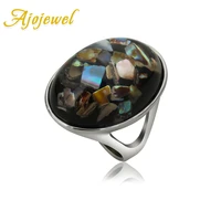ajojewel unique shell big ring with stone women rings fashion jewelry accessories gifts bijoux femme