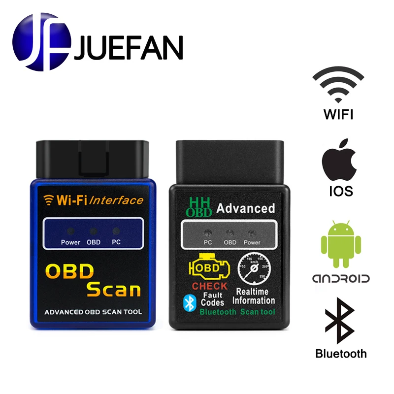 Новый Wi Fi + bluetooth obd 2 CAN bus интерфейс ELM 327 OBD2 сканер Поддержка Android/IOS/PC система
