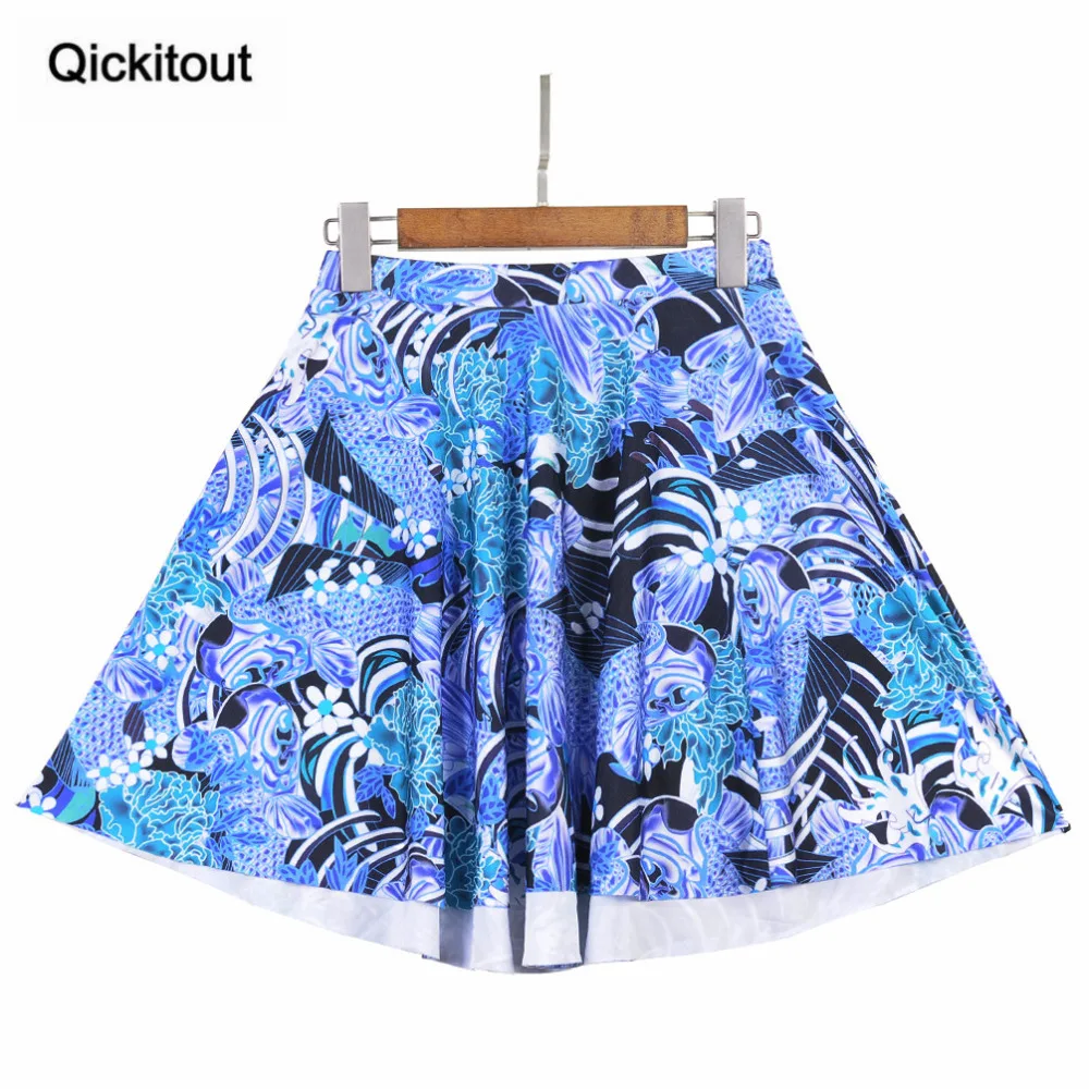 Женские плиссированные юбки выше колена синие эластичные летние | Женская одежда