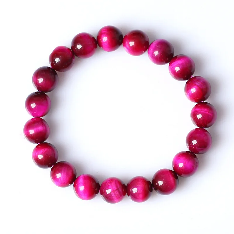 

Handmade Rose Red Tiger Eye Beads Strand Bracelets Natural Stone Beads Women Bracelet Fashion Jewelry Accessories