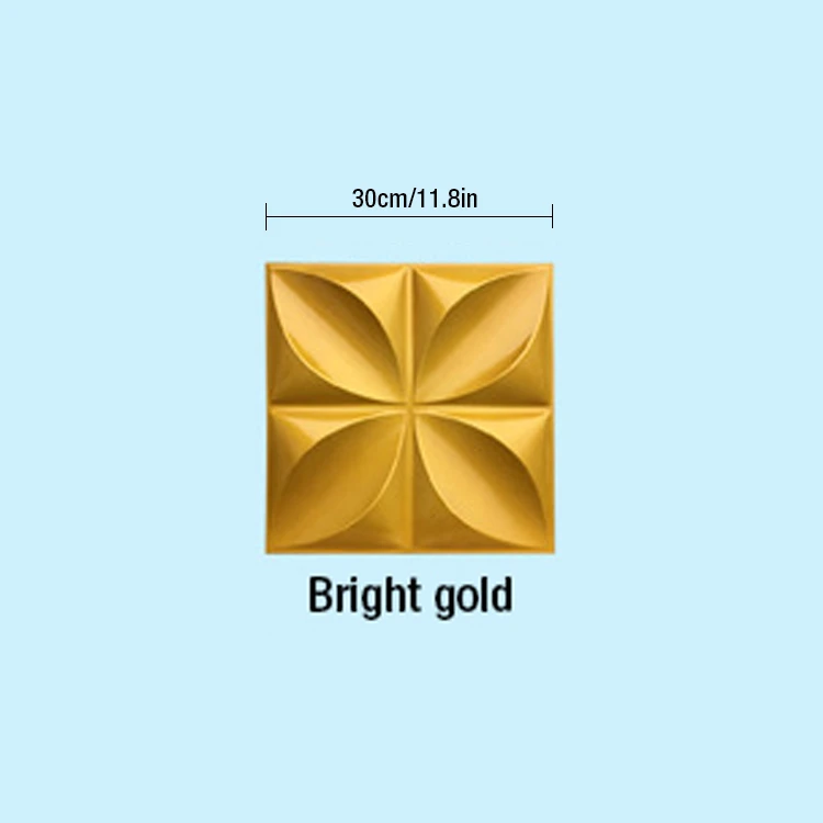 Bright gold 3D пластиковые формы для 3D плитки панели s плесень штукатурка стены камень стены искусства Декор ABS пластиковые формы 3D стены панели наклейки потолочные панели - Цвет: Bright gold