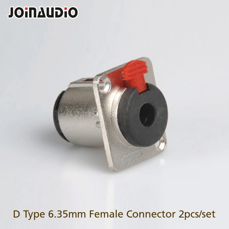 Аудиоразъем JOINAUDIO 1/4 дюйма 6 35 мм разъем Шасси типа D с никелированной отделкой (2