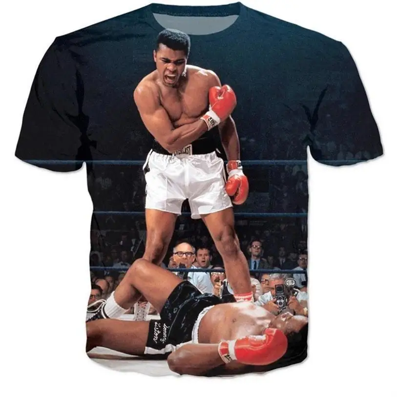 2018 Новое поступление 3D футболка для мужчин Muhammad Ali Хип-Хоп известный бренд 3d Принт