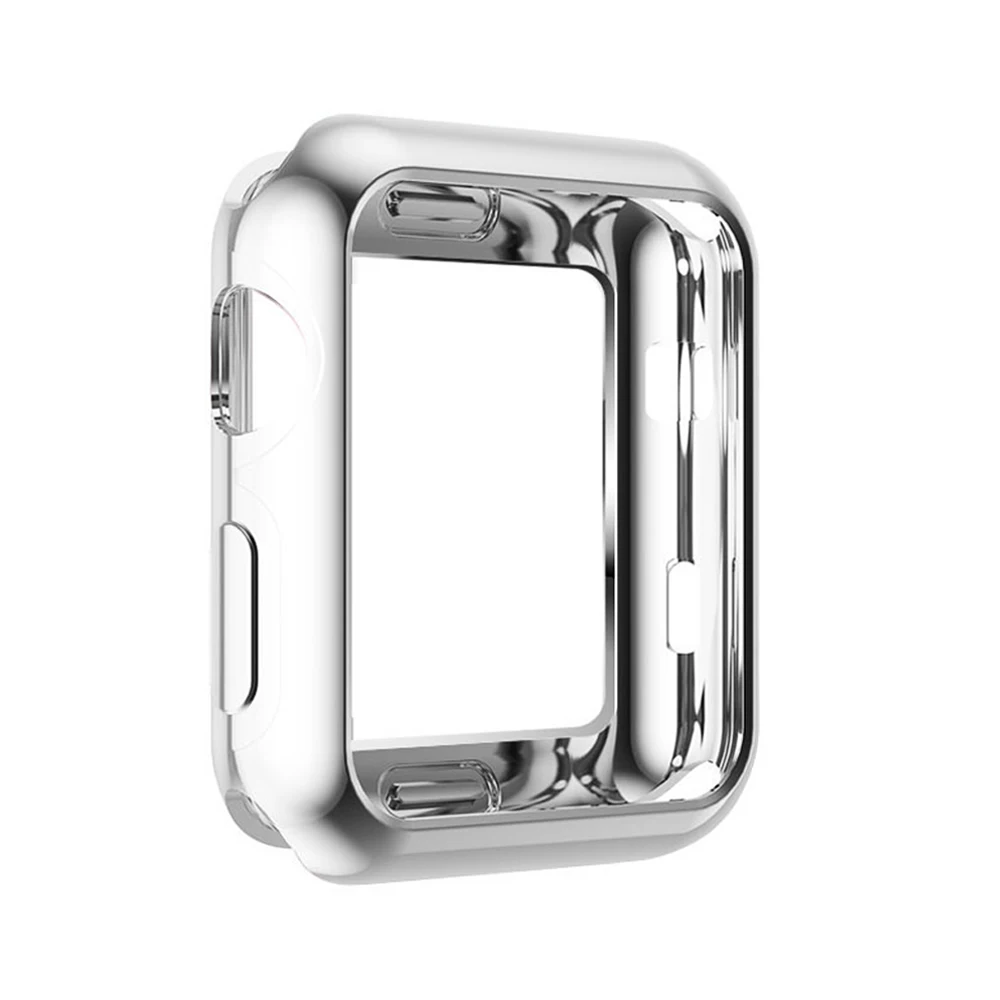 Silver Series 3 2 1 Мода покрытие Цвет защитная рамка для наручных часов Apple Watch чехол серии 5 4 3 2 1 бампер легкий мягкий чехол из ТПУ с узором 40/44/38 мм/42 мм - Цвет ремешка: Silver Series 3 2 1