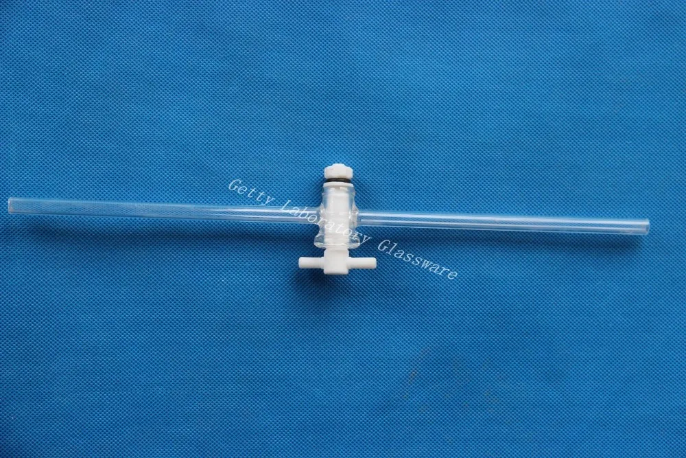 Лабораторное стекло ПТФЭ с соединительной трубкой длиной 30 см материал