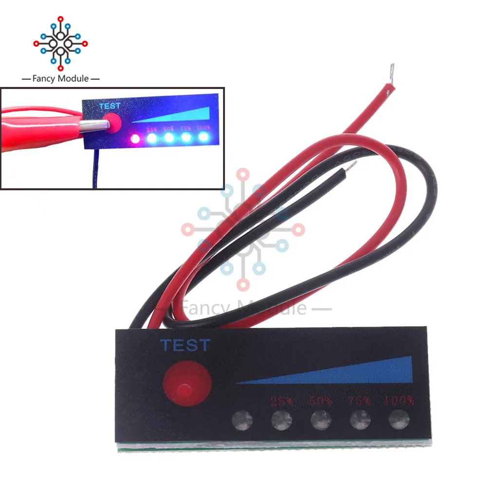 

1S 2S 3S 4S 5S 6S 7S 4.2V -29.4V Lithium Battery Capacity Indicator Battery Power Display Board 40x15MM Tester Li-po Li-ion Pack