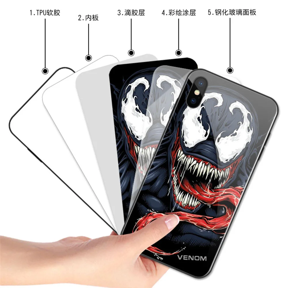 Горячая Marvel Мстители DC мир suprem герои Venom Черная пантера Железный человек телефон