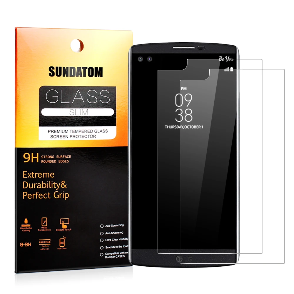 V10 закаленное стекло sundatom пуленепробиваемое протектор экрана для LG 0 3 мм 9 H
