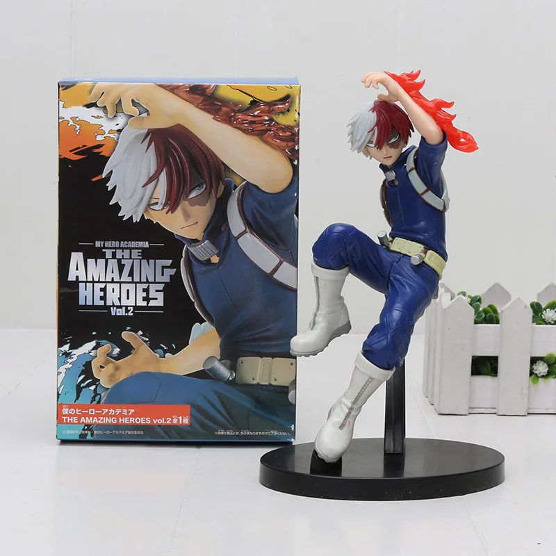 My Hero Academy Figure Toy Vol1. Smack Midoriya izku Shouto Todoroki Katsuki Boku no Hero Academy модель фигурные игрушки 16 см - Цвет: blue in box
