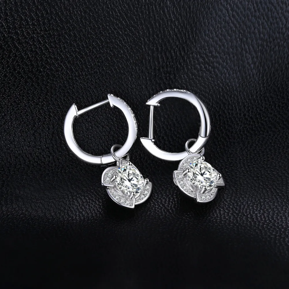 JewelryPalace цветок мельница 3.2ct кубического циркония серьги 925 пробы серебро