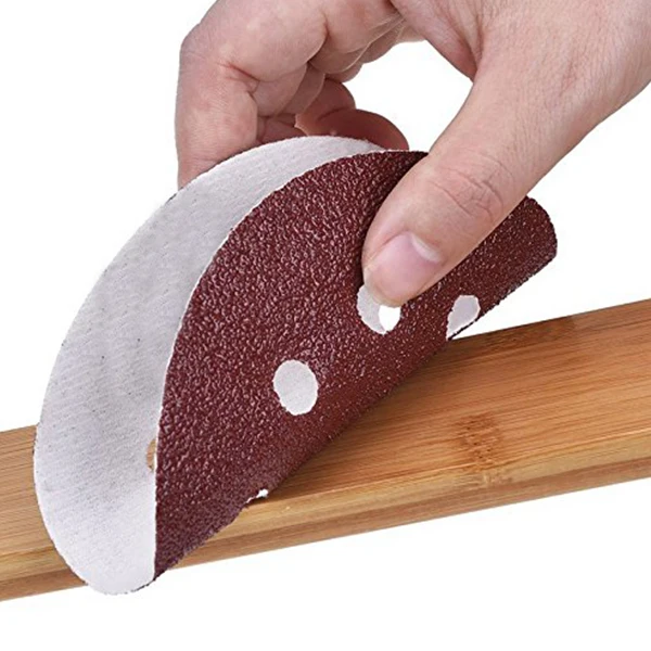 40 Pieces Hook and Loop Sandpaper Paper 9x9x9xcm Sanding 6 Holes Triangle-Sandpaper Disk Assorted 40/ 80/ 120/ 240 Grit | Инструменты