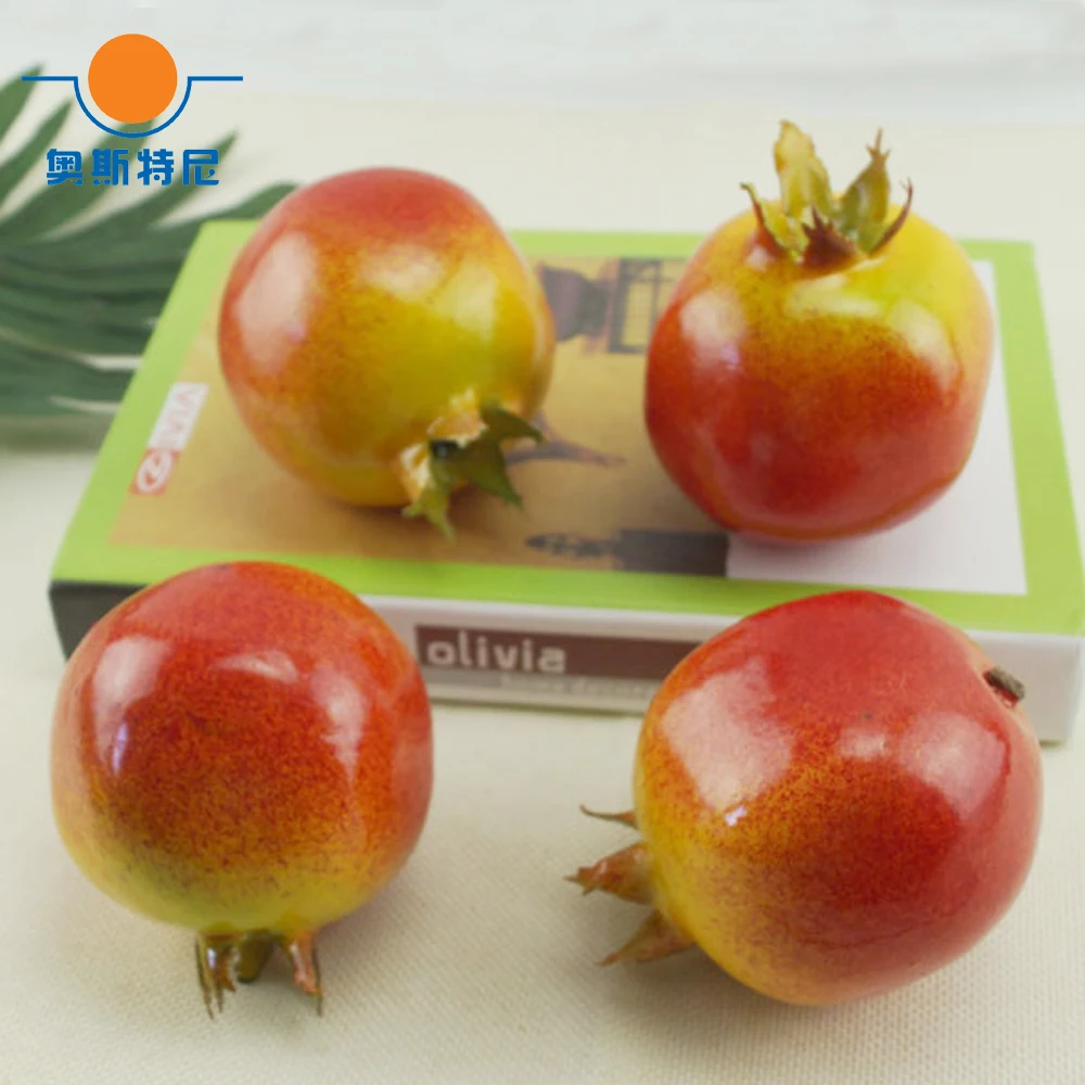 

4pcs High imitation fake artificial pomegranate Fruit&artificial pomegranate plastic fake simulated pomegranate fruit model