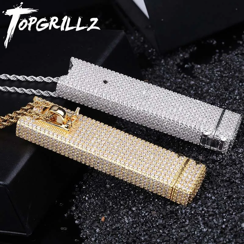 TOPGRILLZ Juul ожерелье с подвеской со льдом теннисной цепочкой AAA кубическим цирконием