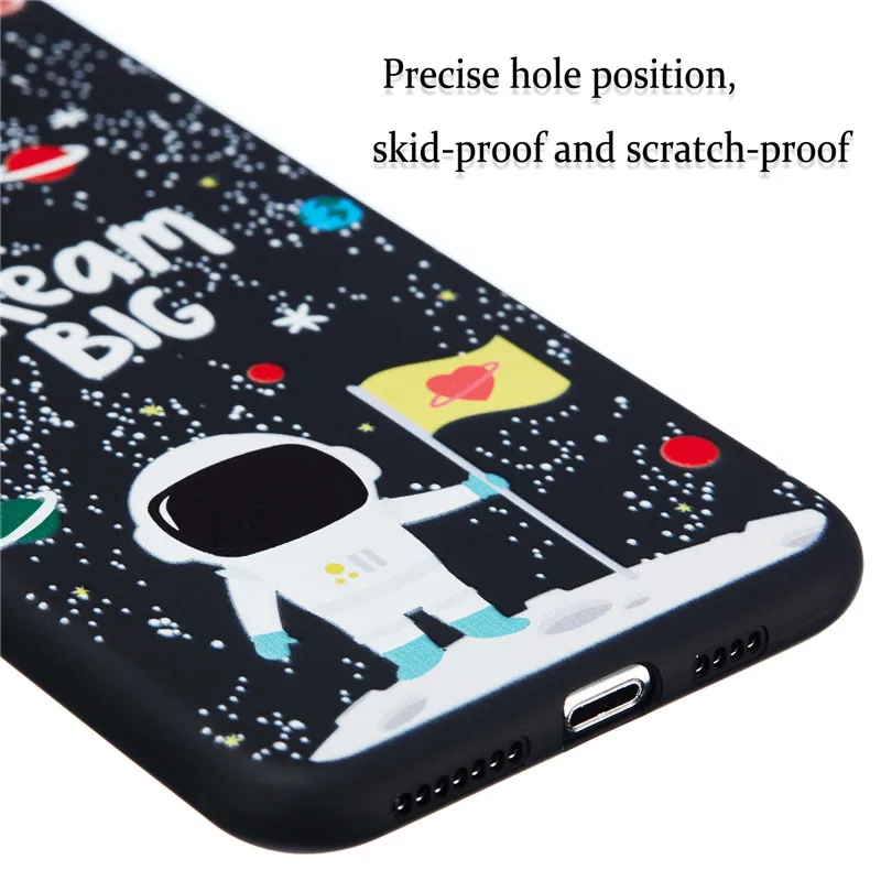 Силиконовый чехол для iPhone 8 Funda 6 6S 7 Plus XS Max X XR Space Planets Moon Star мягкий из ТПУ |
