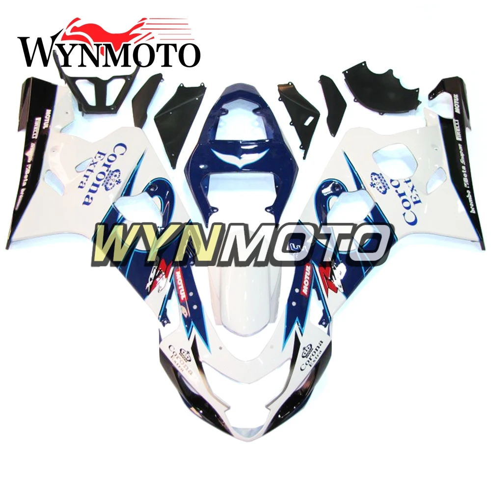 

Complete Fairings Kit For GSXR600 750 04-05 2004 2005 Injection ABS Plastics Fairings Full Bodywork Cowlings White Blue Frames