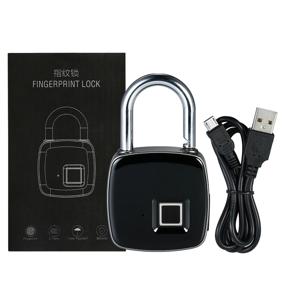 USB Перезаряжаемые смарт-замок без ключа для сканера отпечатка пальца IP65