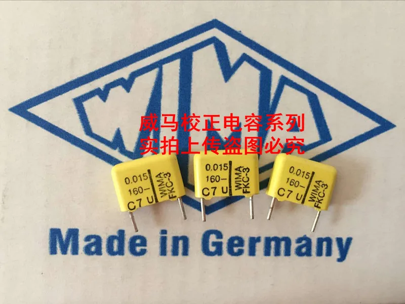 2020 hot sale 10pcs/20pcs WIMA yellow capacitor FKC3 160V 0.015UF 160V 153 15nf P: 10mm Audio capacitor free shipping