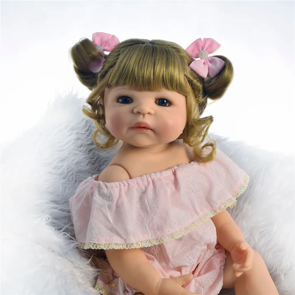 23 Inch Bebes Reborn Girl Doll Full Silicone reborn baby dolls vinyl newborn princess toddler babies gift boneca sexual realista | Игрушки и