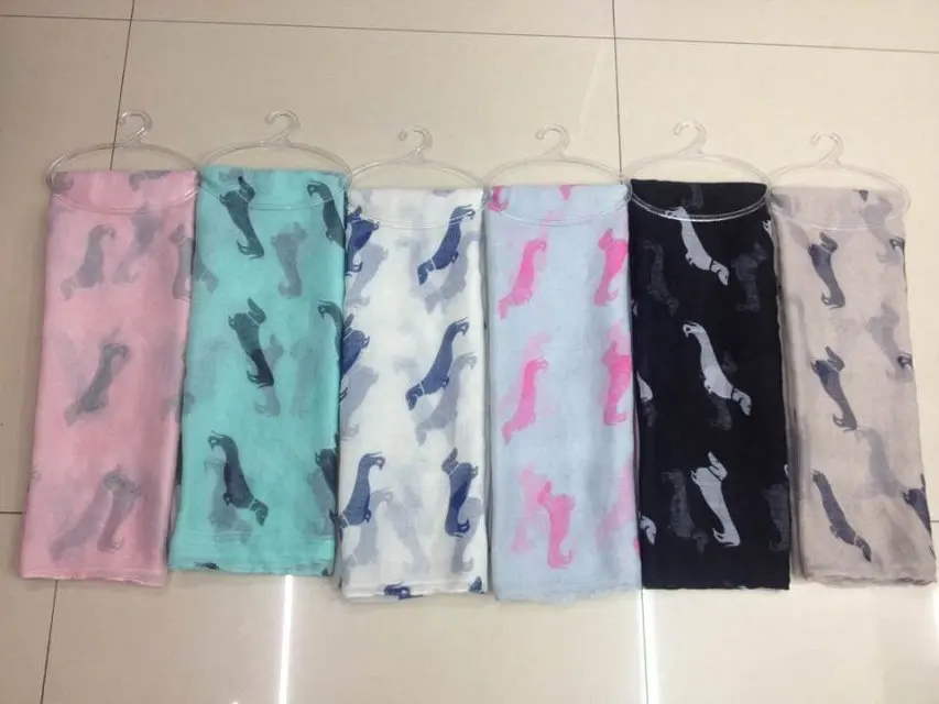 Новинка 2015 весенний милый шарф с узором таксы шали женские шарфы для собак хиджаб