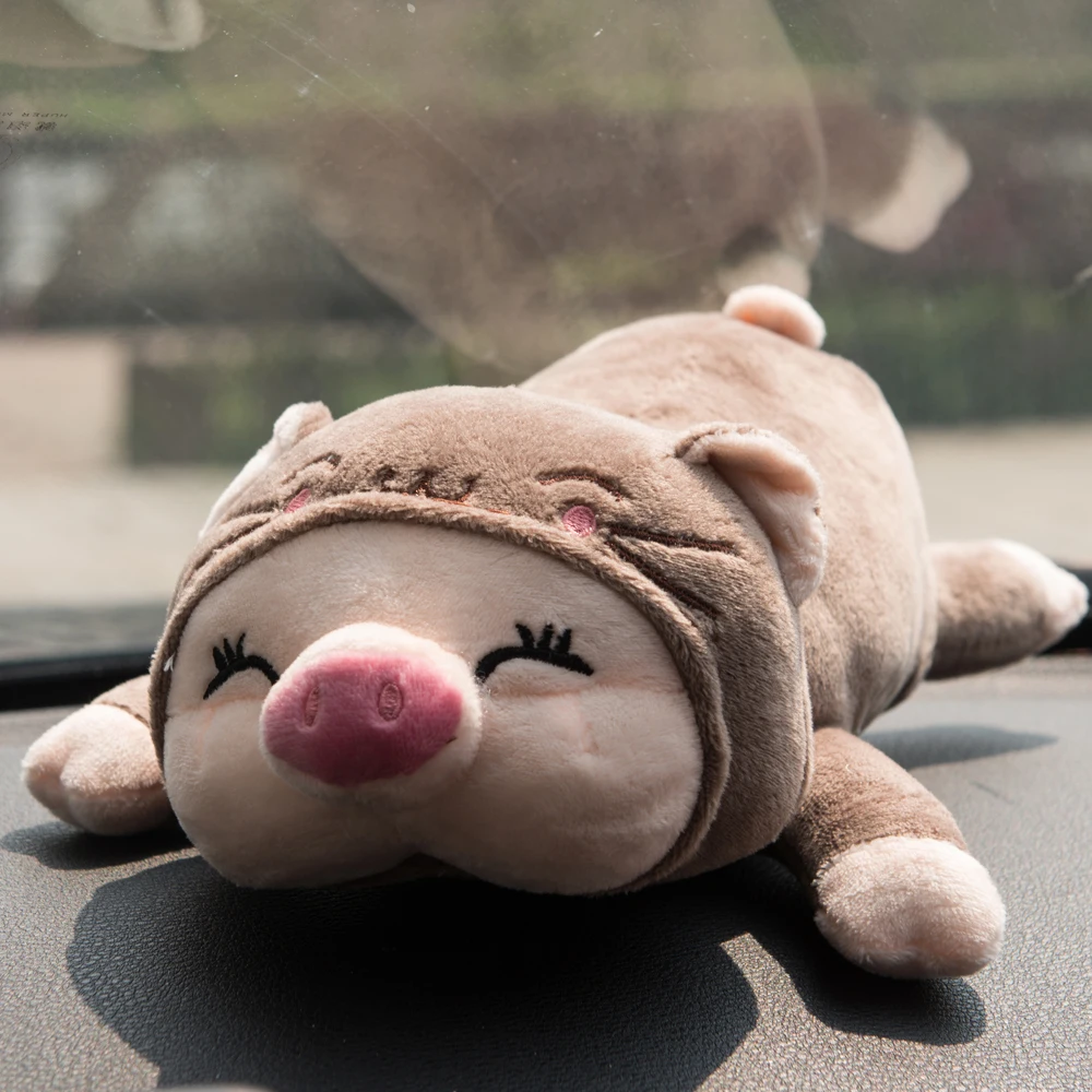Car Ornament Bamboo charcoal Smelly Remover Cute Pig Cartoon Pillow Auto Air Freshener Dashboard Decor styling Decoration gifts |