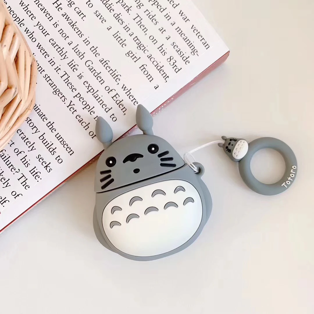 Мягкий чехол с японскими мультяшными животными для Airpods милый 3D наушников Totoro