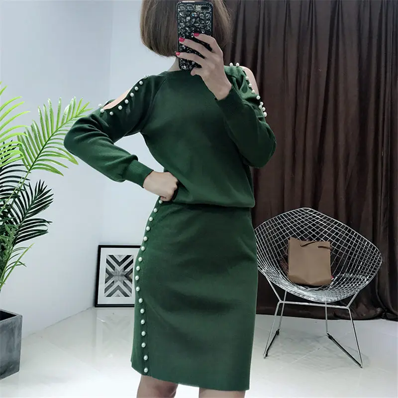 Для женщин комплект из двух предметов свитер костюм пуловер Топ + наборы