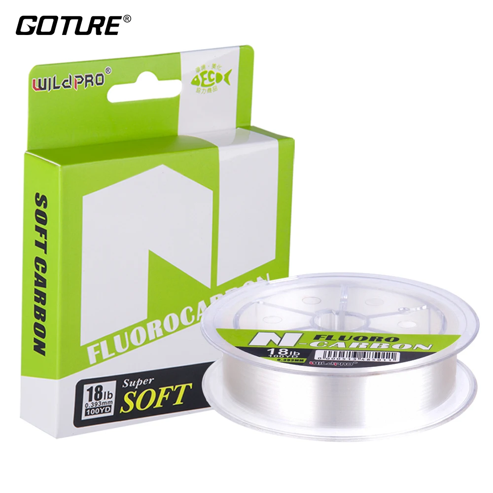 Goture WILDPRO 100% полностью фторуглеродная рыболовная леска 100Yds/91M быстротонущая