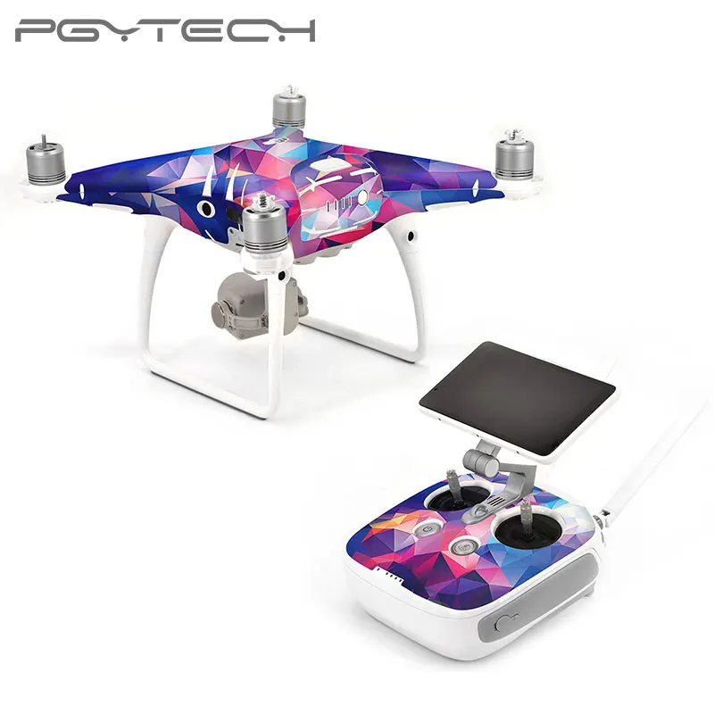 PGYTECH водонепроницаемый ПВХ RC стикер для дрона DJI Phantom 4 наклейки БПЛА корпус + пульт