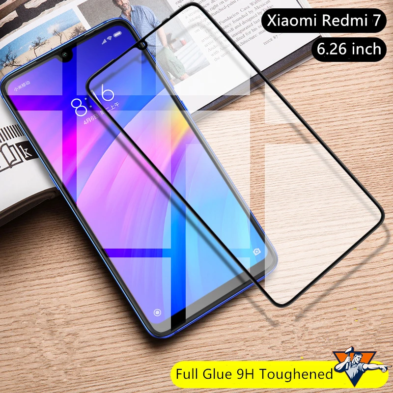 2 шт. закаленное стекло для Xiaomi Redmi 7 жесткое покрытие Защита экрана Full HD Стекло
