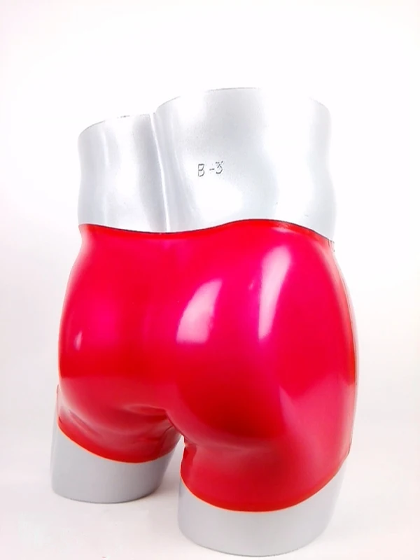 Модные Красные сексуальные латексные трусы боксеры фетиш натуральный каучук