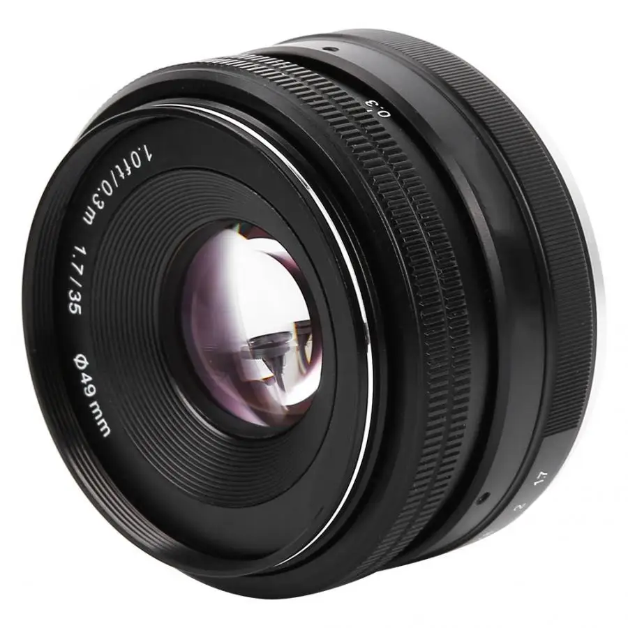 35 мм F1.7 ручная фокусировка Prime фиксированный объектив для sony E Mount беззеркальная камера lente para celular Объективы