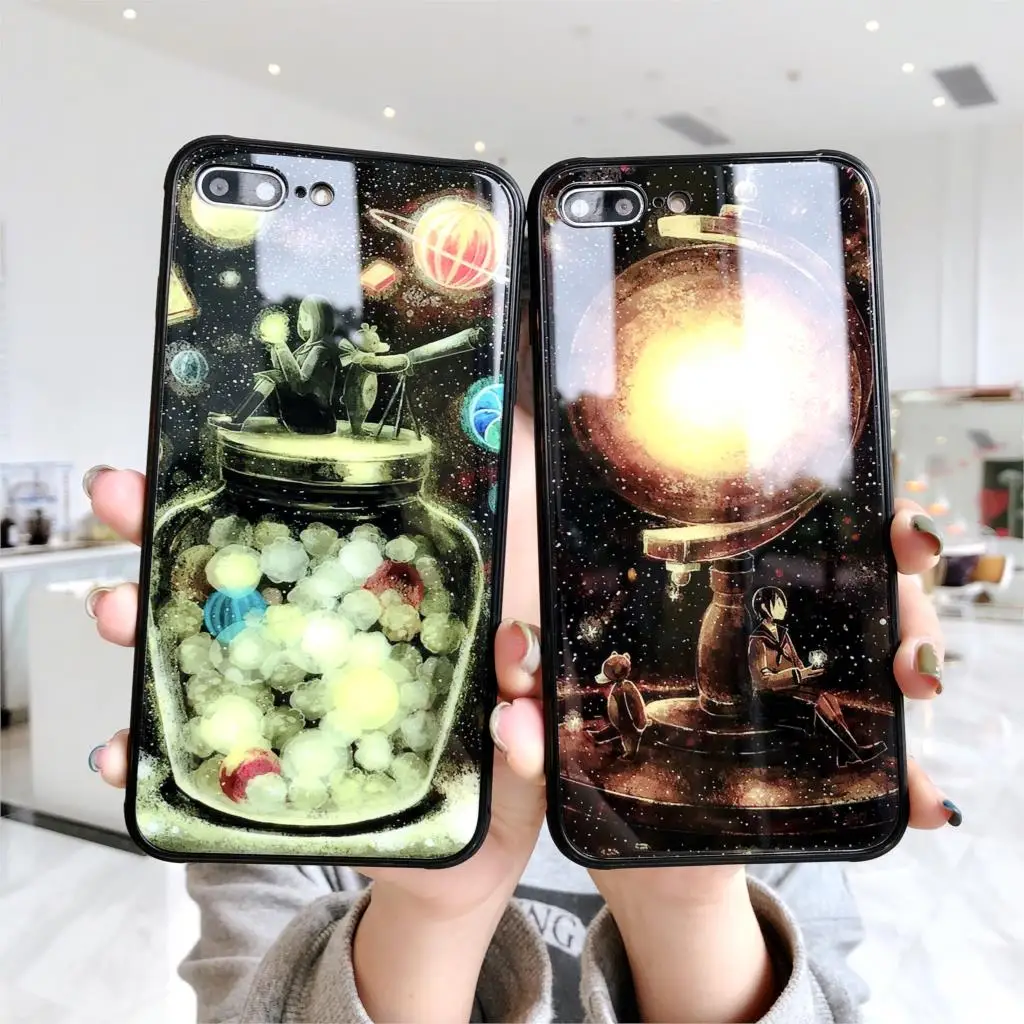 Роскошный светящийся автомобильный чехол для iPhone X XR XS MAX 6 6S 7 8 Plus 7Plus из