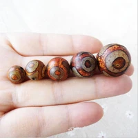 5pcs round natural agates tibet loose spacer dzi beads for diy jewelry making charm beads bracelet necklace findings z314