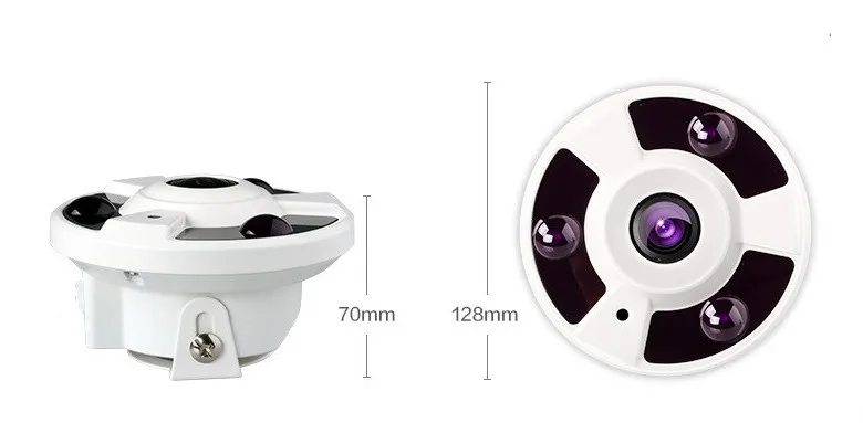 Lihmsek ONVIF POE IP рыбий глаз камера 1920*1080P Внутренняя видеонаблюдения с 3pcs IR Array LEDs 130 180