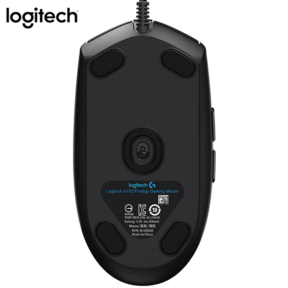 Оригинальная игровая проводная мышь logitech G102, Оптическая Проводная игровая мышь, поддержка настольного компьютера/ноутбука, Поддержка windows 10/8/7