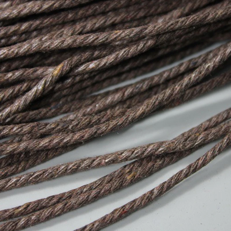 

Темно-коричневый пеньковый шнур AaaZee, 20 ярдов, 2,5 мм, для изготовления браслетов, ювелирных изделий своими руками, хлопковая веревка