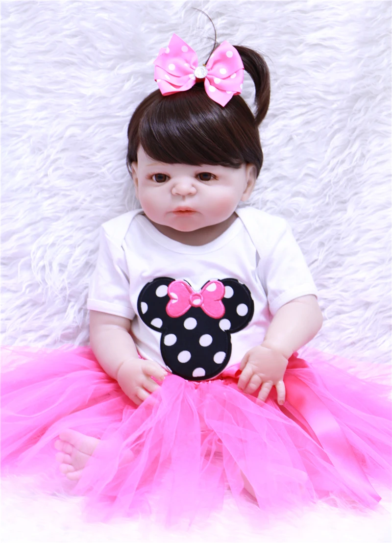 Npk девушка кукла реборн 23 &quotвсего тела силикона Reborn Baby игрушка в подарок мягкие BJD