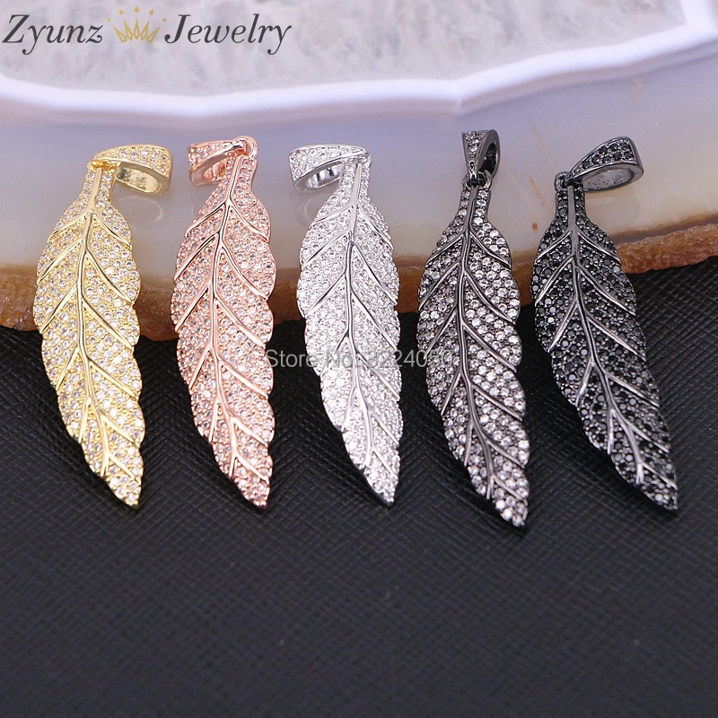 5 шт. подвеска в виде листьев из фианита|pave pendant|f pendantpendant mix |